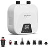 CYCPLUS Pompa d'Aria SUP Smart da 20 PSI, con Batteria Ricaricabile, Gonfiaggio e Sgonfiaggio Intelligente, Arresto Automatico. Ideale per Stand Up Paddle Boards, Aquiloni, Tende, Materassi (Bianco)