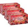 Pompadour, Infuso Ciliegia e Fragola, 60 Filtri (3 Confezioni da 20 Filtri), Dolce e Fruttato, Piace anche ai Bambini, Senza Lattosio, Glutine e Allergeni, Vegan