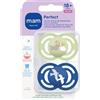 MAM | Ciuccio perfetto 18+ mesi Animali (2 pezzi) colore casuale - Ciuccio per neonati in silicone extra sottile e morbido - tettarella per bambini ideale per un buon sviluppo orale