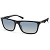 Timberland TBA9264 Occhiali da Sole Uomo, Occhiali da Sole Casual Leggeri, Forma Lente Rettangolare, Lenti Polarizzate Fumo, Nero Lucido