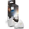 Philips Hue White Ambiance Faretti LED , Bluetooh, Controllo Vocale Dimmerabile, GU10, 6 W, 2 Pezzi