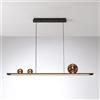 Vivida Moonlight lampada a sospensione struttura in alluminio e sfere in vetro led 36w 3000k
