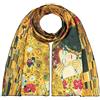 VON LILIENFELD® Scialle Seta Sciarpa Donna Accesorio Satin Arte Gustav Klimt: Il bacio