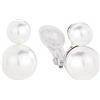 Traveller Orecchini a clip - Perla 8/12 mm bianco - placcati platino - 113105