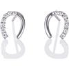 Namana Orecchini Donna in Argento 925, Orecchini a Ferro di Cavallo per Donna e Ragazza, Eleganti Orecchini Portafortuna con Pietre Zirconi in Argento, Oro Giallo o Oro Rosa.