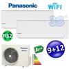 Panasonic Climatizzatore dual split serie TZ A+++ R32 PANASONIC 9000+12000 con WiFi e Nano