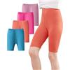 Adorel Leggings Corti Pantaloni Estivi Bambina Confezione da 4 Rosa, Rossa, Arancione, Blu 9-10 Anni (Dimensioni del Produttore 150)