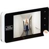 Burg-Wächter Spioncino digitale porta Door eGuard con campanello, Videocamera e monitor, Con visione notturna, Spessore porte 38-110 mm, Display 3,2, DG 8200, bianco