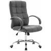CLP - Sedia da ufficio elegante e ergonomica interamente imbottita + ruote vari colori colore : Grigio