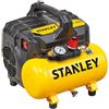 Stanley - Compressore Silenziato Portatile 1 Hp Serbatoio da 6 Lt