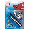 Prym Mini Bottoni A Pressione 10 Pezzi, Diametro: 8 mm, Argento