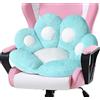 LANPEW Cuscino per,Cuscino per zampe di gatto seduta carino Cuscino per sedia divano pigro Decorazione per esterni Pavimento caldo Cuscino Tappetino caldo delicato sulla pelle (60x60cm, blu)