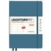 LEUCHTTURM1917 367620 - Agenda settimanale medio (A5) 2024, 12 mesi, colore: Blu pietra