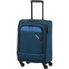 paklite trolley bagaglio a mano 55x40x20 morbido 4 ruote, leggero, DERBY, trolley a ruote con chiusura TSA + funzione clip-on, 55 cm, 41 litri