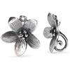 Trollbeads Orecchini in argento trollanemone, 1 cm, Argento, Senza pietra