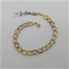 GRAZIELLA BRACCIALE DA DONNA A MAGLIA GRUMETTA ORO GIALLO E BIANCO 18KT 4,2 GR. (6188)