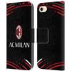 Head Case Designs Licenza Ufficiale AC Milan Curvato Modelli Cresta Custodia Cover in Pelle a Portagoglio Compatibile con Apple iPhone 7/8 / SE 2020 & 2022