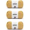 Bernat Softee, Filato in cotone Golden (oro), confezione da 3 gomitoli da 120 g, nylon, 3 DK (leggero), 220 m, per lavori a maglia, uncinetto e artigianato