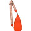 styleBREAKER Zaino monospalla da donna, tracolla a motivi geometrici, borsa a tracolla unicolore, zaino da città, borsa a tracolla 02012400, colore:Arancione