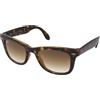 Ray-Ban Folding Wayfarer RB4105 710/51 | Occhiali da Sole Graduati o Non Graduati | Prova Online | Unisex | Plastica | Quadrati | Marrone, Havana | Adrialenti