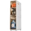 MAGIC SELECT Organizer da Bagno Stretto. Mobili Portaoggetti Susiliari con Ruote per Spazi Stretti. Mobiletto Laterale Compatto a 3 Cassetti per Carta Igienica