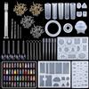 XPOOP Molde Silicona Resina, Kit Con Accessori per Fare Portachiavi, Gioielli, Ciondoli, DIY Artigianato