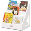 FUNLIO Libreria Montessori per Bambini da 1 a 5 Anni, Libreria Frontale con Maniglia e Dispositivo Antiribaltamento, Pino Premium, Libreria per Bambini per Aula, Approvato CE-Bianca