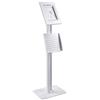 PureMounts PDS-5921 Supporto per iPad con custodia in acciaio e serratura per Apple iPad 9.7/10.2/Pro 10.5/Air 10.5 (Gen 3) bianco