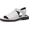 MARCO TOZZI Sandali Donna con Tacco in Pelle Comodi, Bianco (White Black), 40 EU