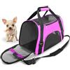 GOMMLE Trasportino da Viaggio per Animali Domestici Criceti Conigli Cani, Borsa Portatile per Animali Domestici Morbida Omologata Dalle Compagnie Aeree (M - 47x27x28 CM for Max 5KG Pet, Viola)