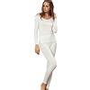 Liang Rou Set Intimo Sottile Modal Elasticizzato Girocollo Canottiera & un Pantalone da Donna Bianco S