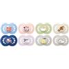 MAM | Ciuccio Original Nature 6+ mesi (2 pezzi) colore casuale - Ciuccio in silicone simmetrico e anatomico - tettarella per neonati con scatola per il trasporto e la sterilizzazione