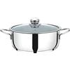 PINTINOX Prima Collection, Casseruola con Coperchio Serie First in Acciaio Inox 18/10, Adatto all'Induzione, con fondo 3 strati, Diametro 20 cm