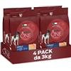 PURINA ONE Crocchette per Cani Adulti con Pollo e Riso 4 Sacchi da 3kg
