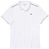 Lacoste Sport Contrast Piping Brethable Piqué Short Sleeve Polo Shirt Bianco S Uomo