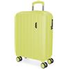 MOVOM Wood Valigia Cabina, Medie, Grandi e Set, Rigida ABS Chiusura TSA, 4 Ruote Doppie Estensibili Bags Bags Bags, giallo, 40x55x20 cms, Valigia cabina estensibile