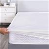 UNICA Coprimaterasso Singolo - Cotone Impermeabile 85 x 195 H 25 cm, Proteggi Materasso in Morbida Spugna con Angoli, Anallergico, Antiacaro e Antibatterico - SANITARIO - Bianco