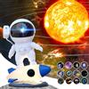 MERTTURM Proiettore Astronauta Stelle Soffitto, Planetario Realistica Con 13 HD Dischi Film, Luce Notturna a Razzo a 9 Colori per Bambini, Nebulosa Luna Pianeti Proiettore Per Universo