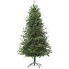 HOMCOM Albero di Natale Artificiale Gigante 180cm Realistico, Decorazione di Natale con 696 Rami, Base Pieghevole e Rimovibile