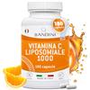 Bandini® Vitamina C Liposomiale 1000mg, 3 mesi, Vegana | Vit C 100% Vegana ad Alto dosaggio | Sistema Immunitario, Ossa, Cartilagini, Pelle, Denti, Stanchezza | Vitamin C Pura Acido Ascorbico, 180 cps