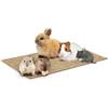 La Cordeline Set di 2 tappeti lettiera Canapa Naturale, 25 x 40 cm, 1000 g/m², Fondo di Gabbia, per roditori, Conigli, Criceto, ECC