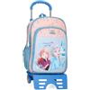 Disney Joumma Bags, Frozen Believe in the journey, zaino per bambini, zaino da scuola, realizzato in poliestere, spalline larghe e regolabili, varie tasche e scomparti., blu, Zaino + carrello