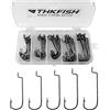 THKFISH 50Pezzi/Scatola Ami Da Pesca Amo Offset Worm Hook Amo Da Pesca Accessori Drop Shot Texas Rig # 2# 1 1/0 2/0 3/0