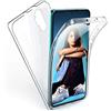 HongMan Cover per Xiaomi Redmi Note 8 PRO, 360° Full Body Case Anteriore TPU Silicone + Posteriore Rigido Accessori Protettiva Trasparente 2 in 1 Bumper Custodia