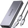 ORICO Upgraded Aluminum M.2 NVMe SSD Enclosure to USB C USB 3.2/3.1 Gen 2 (10Gbps) to NVMe PCI-E M-Key SSD External Adapter Support UASP Trim Smart (2230/2242/2260/2280) (M.2 NVMe-10Gbps)