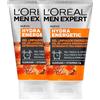 L'OREAL PARIS L'Oréal Paris Men Expert Hydra Energetic Detergente Viso Energizzante Formula in Gel con Guaranà e Vitamina C Purificante - 2 Flaconi da 100ml