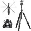 Marsace ET-1551T treppiede per fotocamera monopiede professionale fotografico portatile inverso pieghevole treppiede in lega di alluminio compatibile con Sony Nikon Canon fotocamera