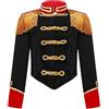 Yeahdor Cappotto da Domatore Circo Bambine e Ragazzi Gicca Corta con Nappa Gotico Giacca Smoking Tuxedo Costume di Halloween Carnevale Abiti Travestimento Nero 11-12 anni