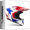 MOTOTOPGUN airoh casco moto cross tw3d55 twist 3 dizzy blu rosso gloss tg. l mototopgun