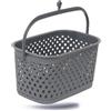Kerafactum Cesto portamollette per biancheria, cesto per mollette da appendere, cesto per mollette a forma di cestello, portamollette per biancheria, colore grigio scuro, cestello per mollette